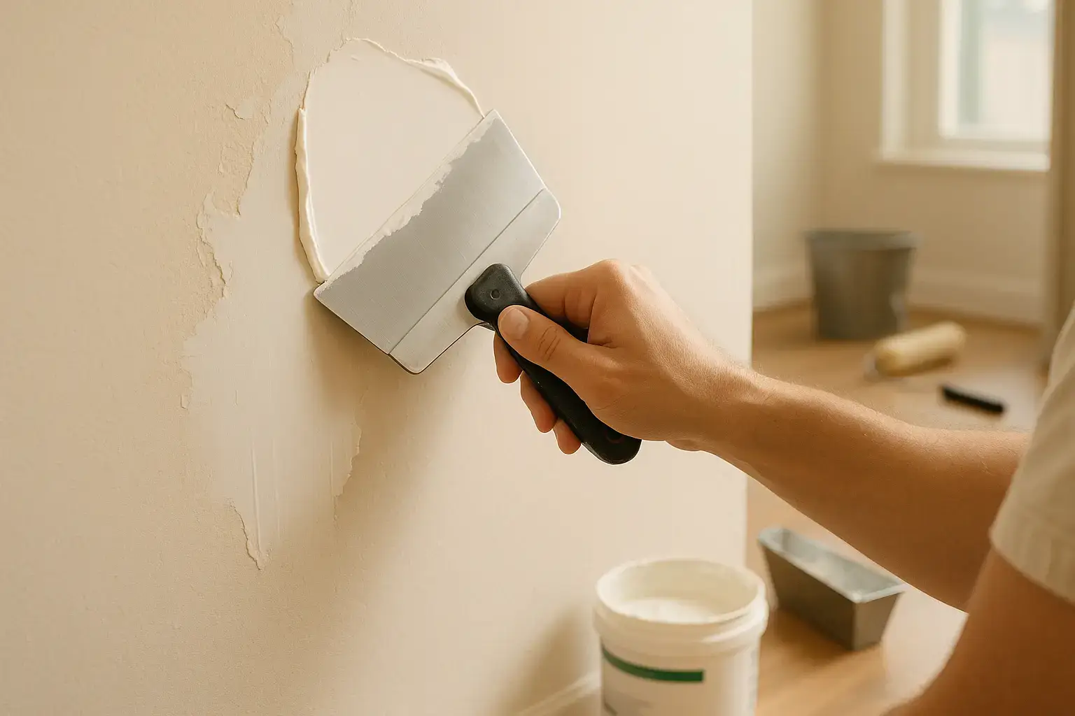 how to apply skim coat on wall
