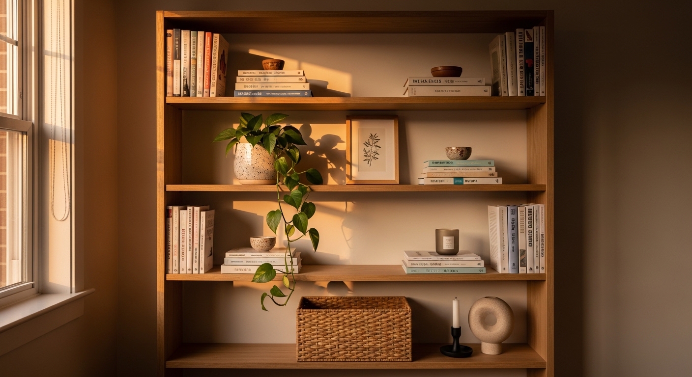 DIY Bookshelf Styling Refresh