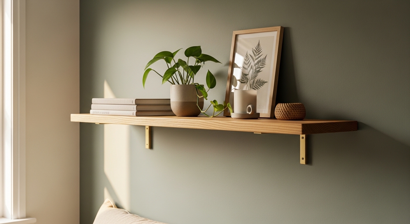 DIY Floating Wooden Shelf