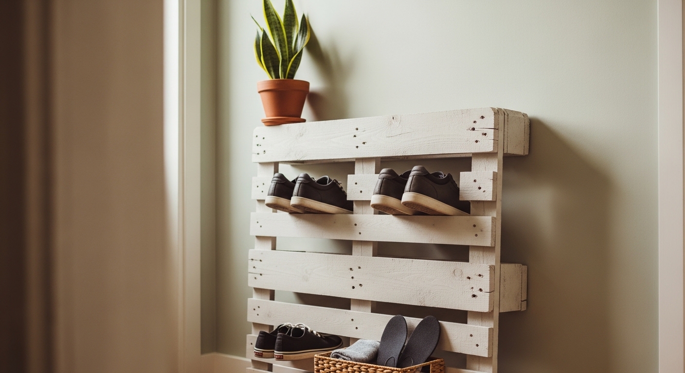 Repurpose Wooden Shoe Rack