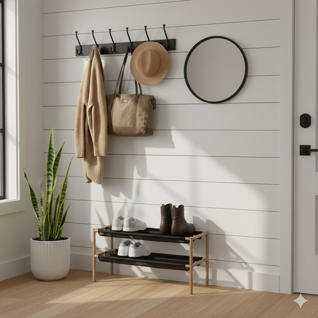 Wall-Mounted Coat Hook Rail