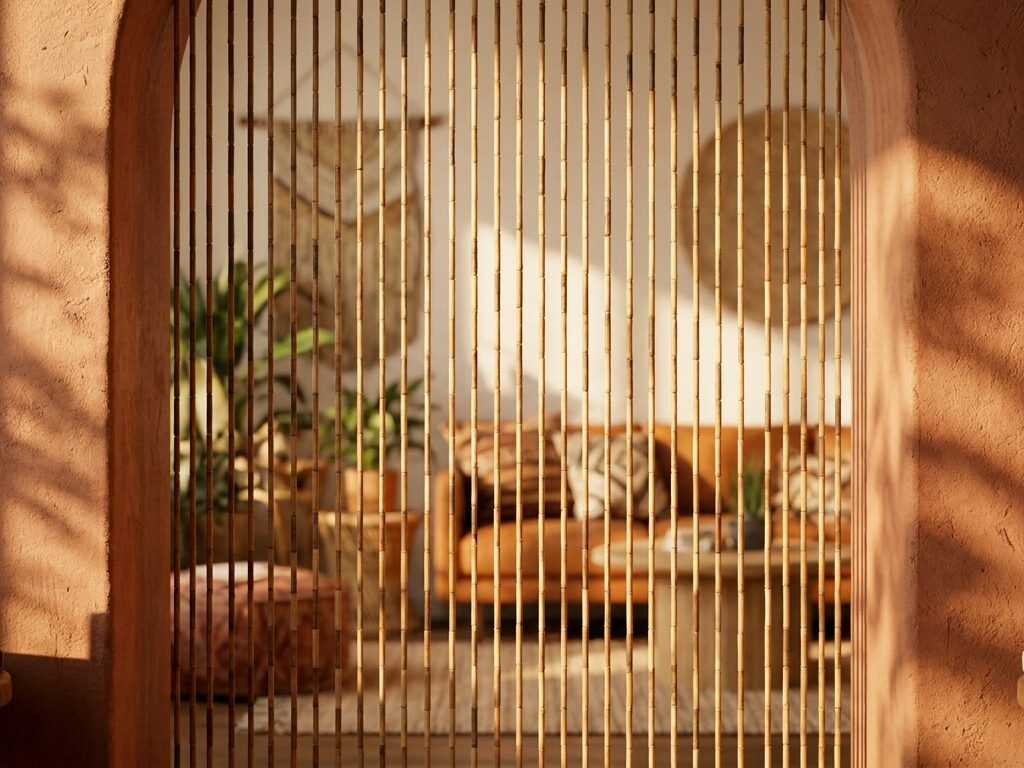 Beaded Curtains as Room Dividers