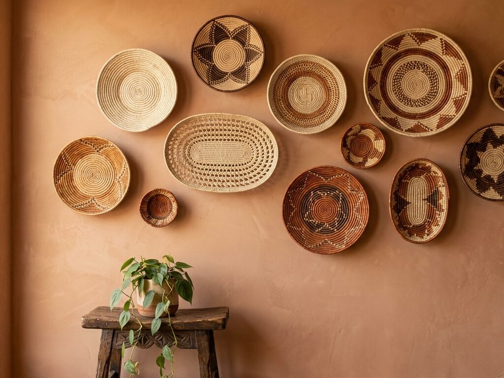 Handwoven Baskets as Wall Art
