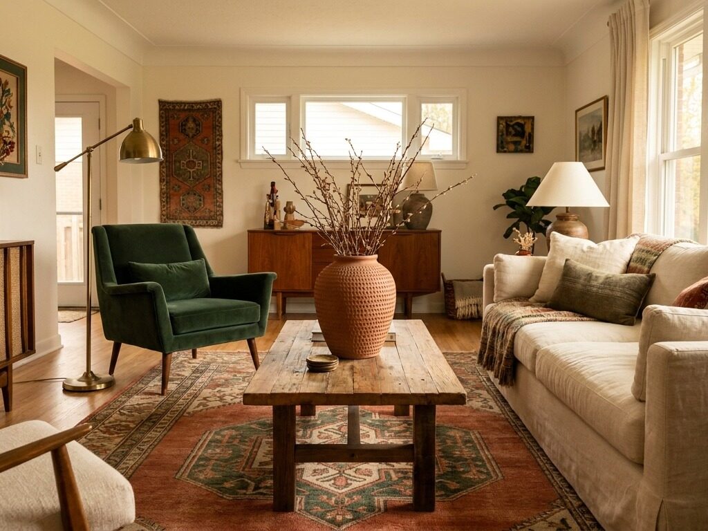 Eclectic apartment theme living room