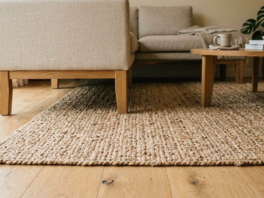 Natural Fiber Rug to Ground the Space