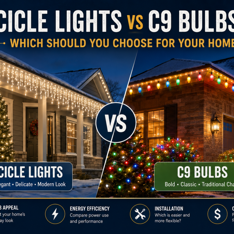 Icicle Lights vs C9 Bulbs: Which Should You Choose for Your Home?