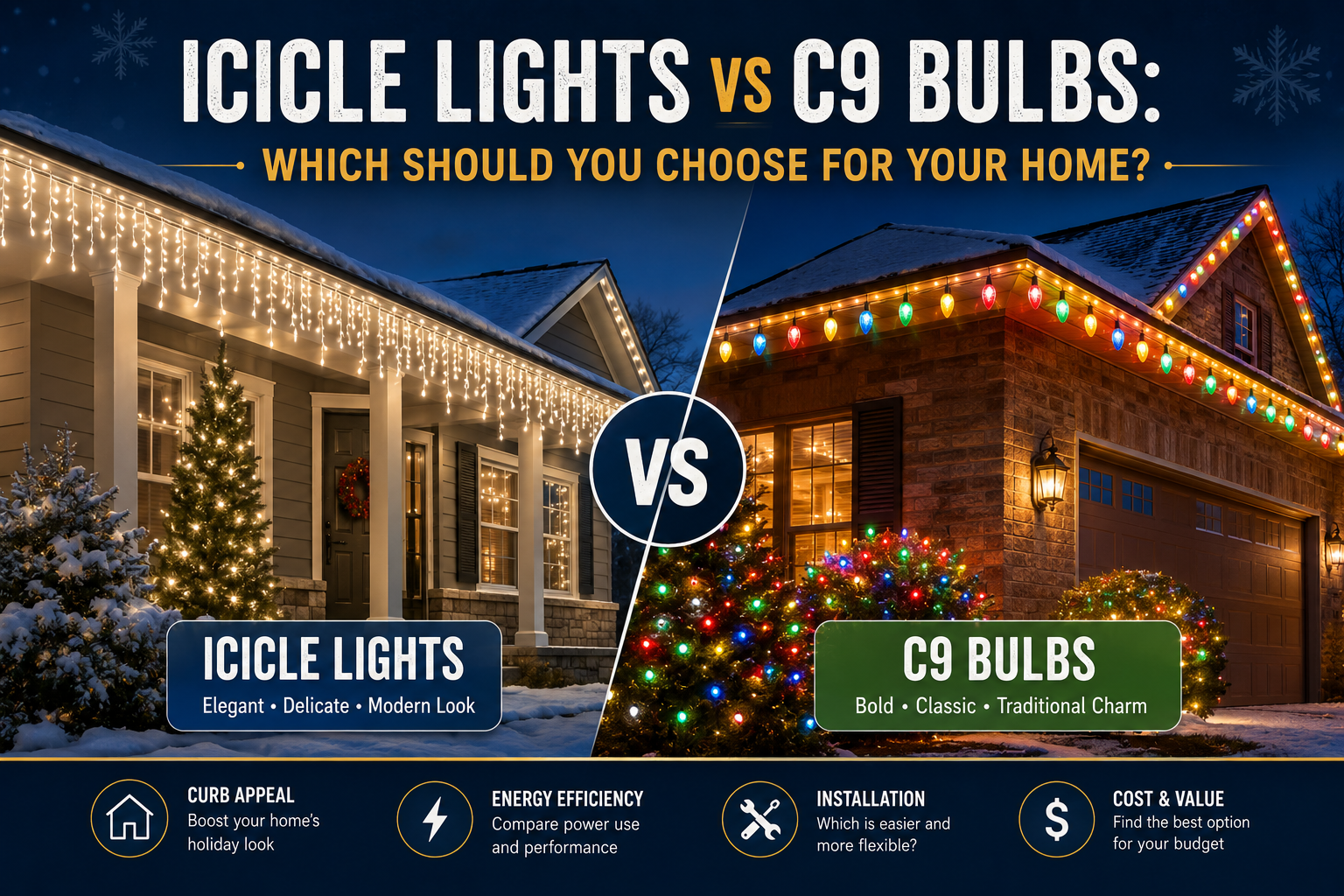 Icicle Lights vs C9 Bulbs Which Should You Choose